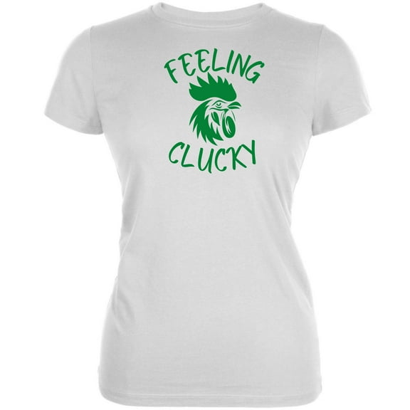 St Patricks Day Feeling Clucky Juniors Soft T Shirt