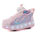 thumbnail image 3 of Roller Shoes with Wheels for Boys Girls Kids Skates Sneakers LED Light Up Rechargeable Sport Sneaker for Boys, 3 of 20