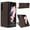 Brown, variant on for Samsung Galaxy Z Flip 3 Case, Samsung Z Flip 3 Cover, Thin TPU Edge Shockproof PU Leather Protective Phone Case for Samsung Galaxy Z Flip 3 5G,Black