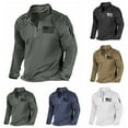 thumbnail image 6 of Mens Zip Collar Casual Pullover Fleece Sweatshirt Sweater T Shirt Tee Tops, 6 of 11
