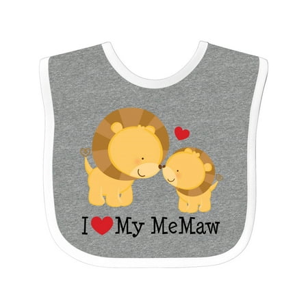 

Inktastic I Love My Memaw Gift Baby Boy or Baby Girl Bib