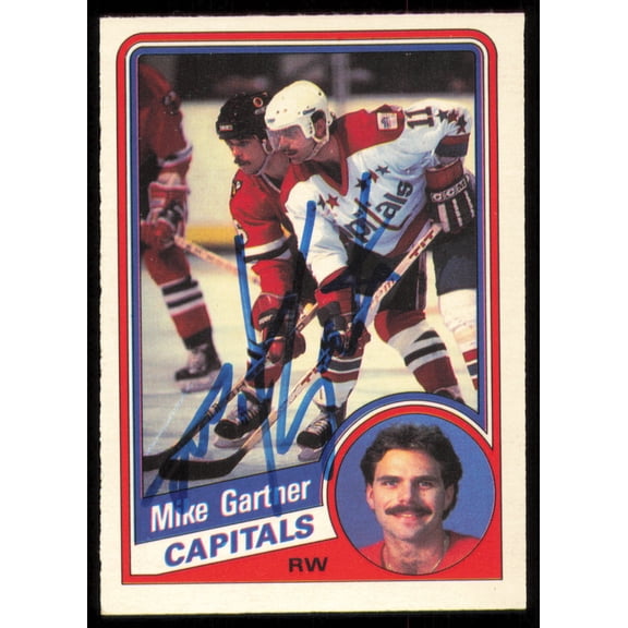 Mike Gartner Autographed 1984-85 O-Pee-Chee Card #197 Washington Capitals SKU #255025