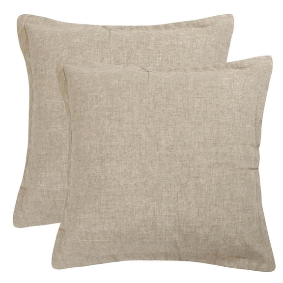 Linen-Style Natural Tan Linen/Cotton Euro Sham