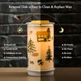 thumbnail image 3 of Ceramic Electric Wax Melt Warmer Candle Waxing Warmer Burner Melt Wax Cube Melter Fragrance Warmer - Ideal for Family and Friends, Snowman, 3 of 6