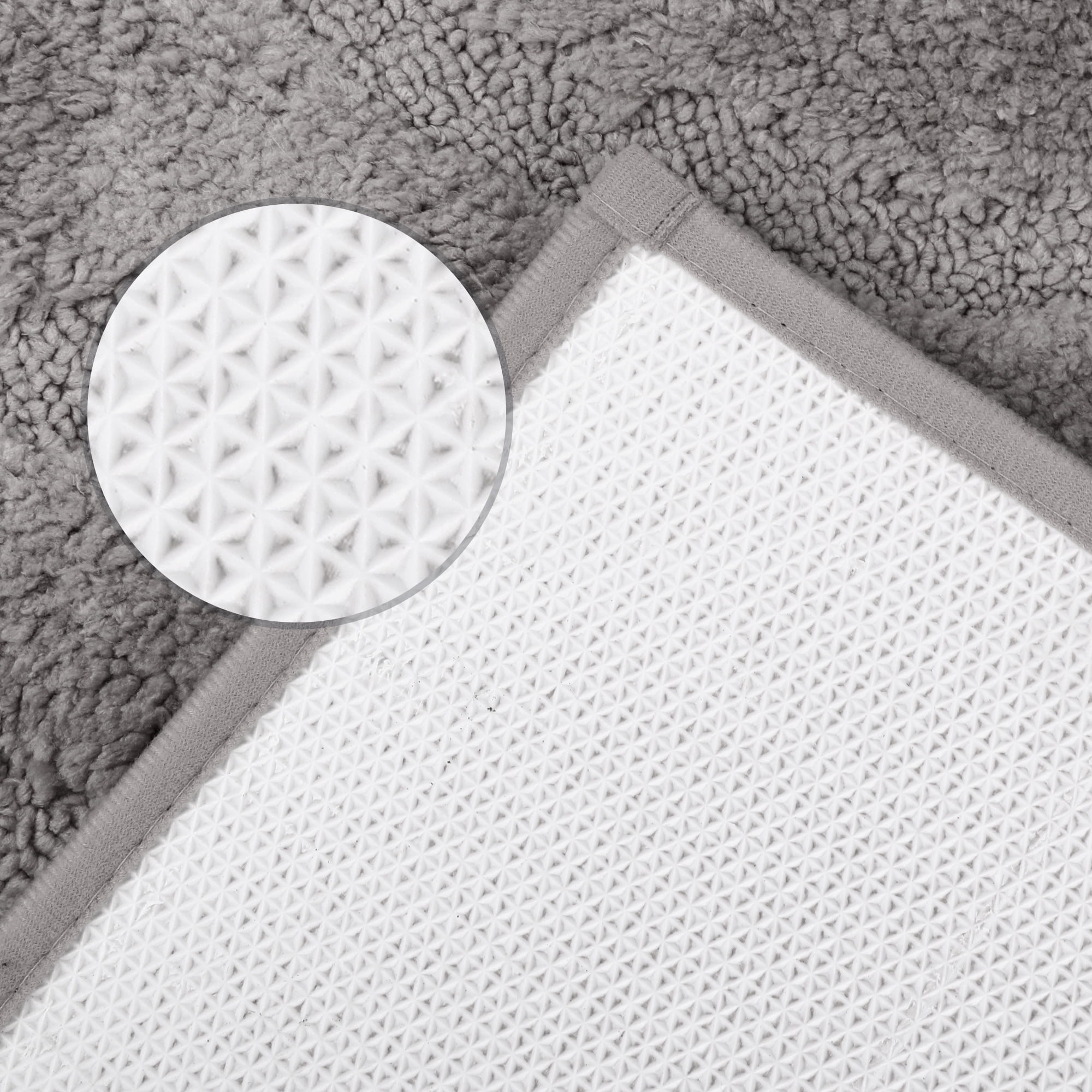 Unique Bargains Bath Rugs Non Slip Washable Soft Absorbent Mat Quick Dry Grey 20" x 32"