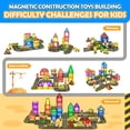 thumbnail image 4 of Juguete de construcción de baldosas magnéticas Soyee 102 piezas con carreteras y más, 4 of 9