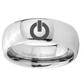 thumbnail image 2 of Tungsten Power Design 8mm Mirror Gray Polished Dome Men Ring, 2 of 2