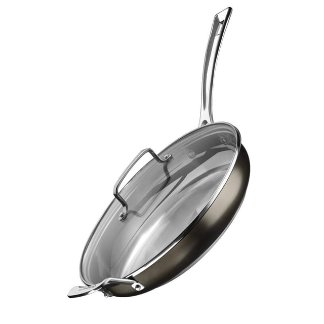 Sartén Cuisinart BSC722-30H de acero inoxidable negro, 30 cm