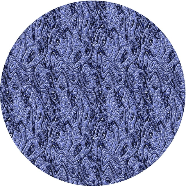 Ahgly Company Tapis d'Intérieur Lavables en Machine, Circulaires de Transition Bleu Ciel, Ronds de 5 Pi