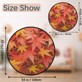 thumbnail image 2 of CURLYOOT Round Rug 3ft Maple Leaves Area Rug, Washable Circle Mat Non Slip Floor Carpet Mat, Autumn Soft Indoor Rugs for Entryway Living Room Dining Room Bedroom, 2 of 7