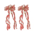 thumbnail image 2 of Hovilon 2pcs Christmas Wreath Bows, Red Polyester Ribbon Decoration for Front Door Tree Topper Wall Party Supply, Durable Holiday Bow for Indoor Outdoor Home Garden New Year Eve Decoration, 2 of 6