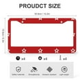 thumbnail image 3 of Retro American Flag Patriotic Red Stars License Plate Frames 2 Pack Fourth of July Auto Car Accessories Tag for Women 2 Hole Aluminum Metal License Plate Cover, 3 of 6
