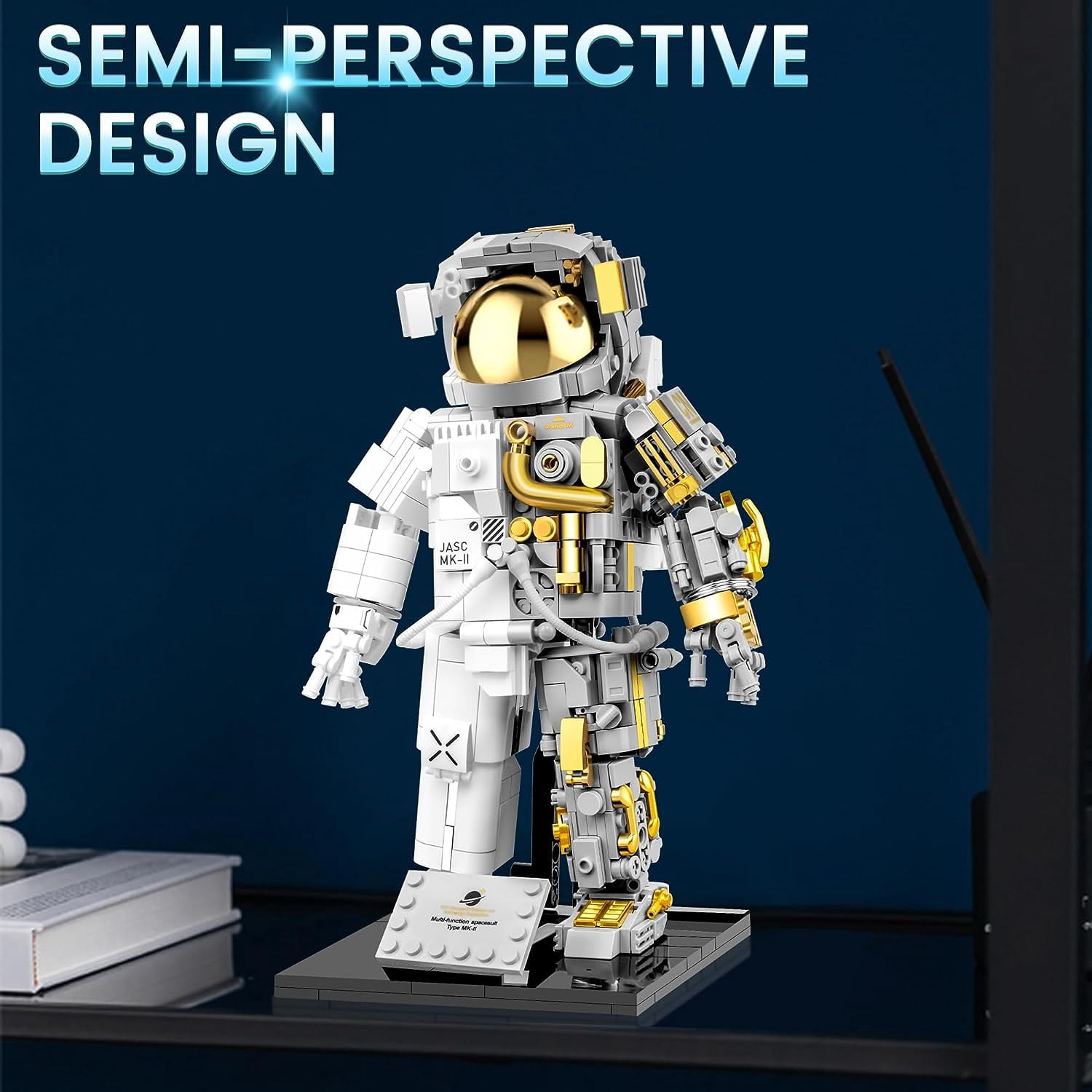 Space Astronaut Building Set fors Adults Gifts for Boys 8-14, Compatible with Lego Space Model Building Blocks, 1088 PCS Cool Collectible Gift Toys for Adults