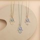 thumbnail image 4 of Evil Eye Hamsa Hand Necklace 14k Gold Plated Third Eye White Blue Cz Womens Pendant Dainty Necklace For Women Girlfriend Mom, 4 of 4