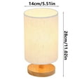 thumbnail image 3 of Arestory Small Bedside Night Table Lamp for Bedroom, Minimalist Nightstand Lamp with Round Fabric Linen Shade, Study Reading Desk Lamp for Kids Room, Living Room, College Dorm, Home, Office, 3 of 8