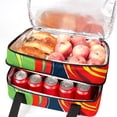 thumbnail image 5 of Bowling Double Layered Insulated Lunch Bag with Two Compartments for Hand Carrying - Large Capacity Refrigerated Meal Bag, 5 of 6