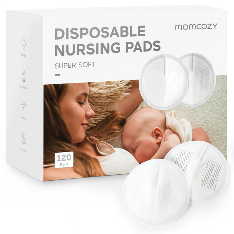 Momcozy Super Soft Disposable Nursing Pads 120 Count, Breast Pads for  Breastfeeding