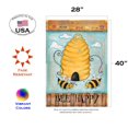 thumbnail image 4 of Toland Home Garden Bee Happy 28 x 40 Inch Decorative Cute Buzzing Bees Hive House Flag, 4 of 4