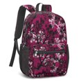 thumbnail image 2 of Camo and Twig Magenta Pattern 17" Waterproof Oxford School Backpacks for Teens, S-Shape Padded Straps, for School, Travel, Hiking, Camping, 2 of 5