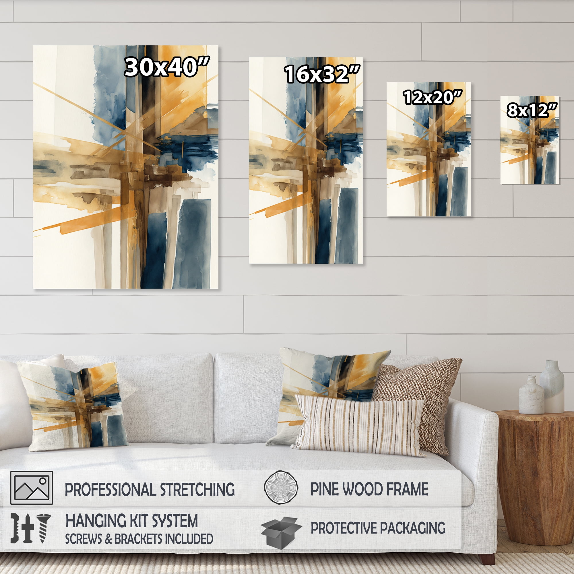 Designart Modern Watercolor Abstract I Canvas Wall Art
