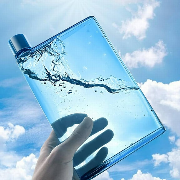 Bottle Suitable for family daily life Flat Water Bottle Slim Water Bottle For Purse Leak Proof Slim Handbag Poket Drinking Bottle For Outdoor Sports Fitness Camping Hiking Cycling 750ml