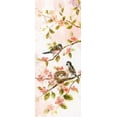 thumbnail image 2 of Nan 15x32 Black Ornate Wood Framed with Double Matting Museum Art Print Titled - Birds and Blush Blossoms II, 2 of 4