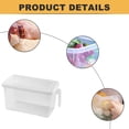 thumbnail image 4 of Contenedores de almacenamiento de plástico, organizador cuadrado de almacenamiento de alimentos, organizador apilable para refrigerador con tapa, 4 of 7