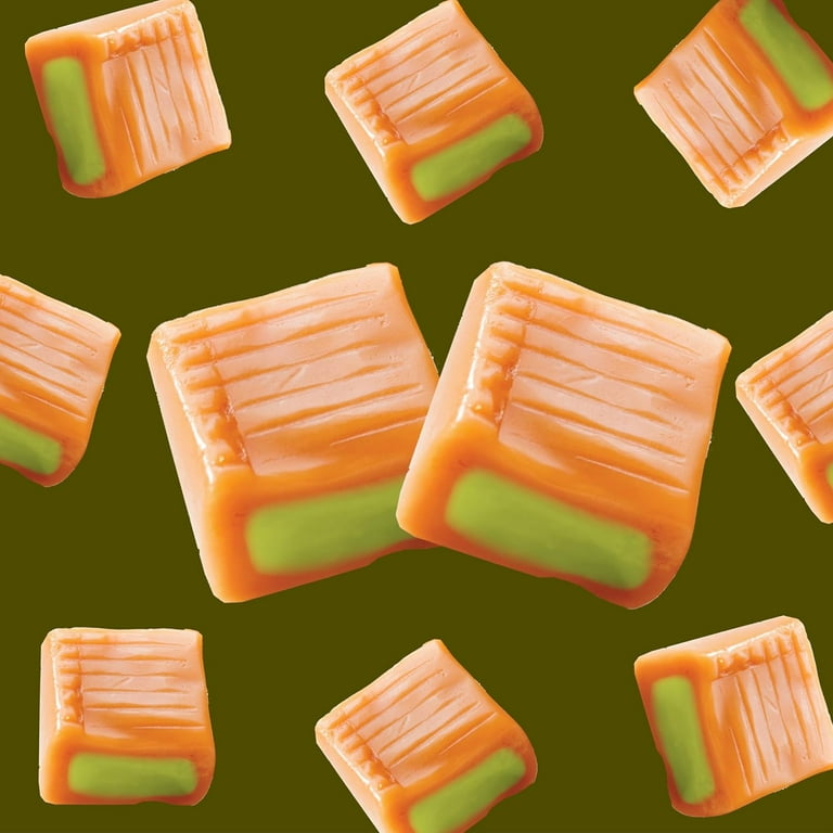 Milk Vanilla With Green Apple Filling Caramel Squares Candy