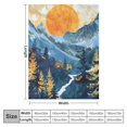 thumbnail image 4 of Awypu Sunrise Over Mountains Flannel Blanket Excellent Hand Feel for All Seasons 40x50in, 4 of 6