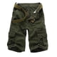 thumbnail image 1 of Mens Shorts Carga Estilo Recortado con Bolsillos de Botón de Cremallera, Pantalones Cortos Casuales de Poliéster Sólido para Hombre, 1 of 4