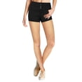 thumbnail image 1 of Women Butt Lift 3 Button High Wide Waist Stretch Denim Short, 1 of 2
