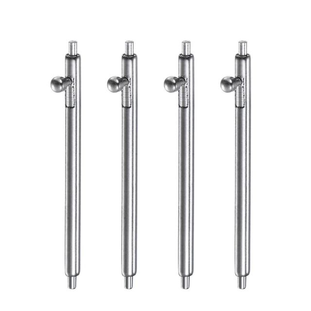 Uxcell 4 piezas de pasadores de resorte de liberación rápida de 1.5 mm de diámetro y 20 mm de ancho, pasadores de acero inoxidable para correas de reloj