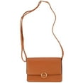 thumbnail image 2 of CTM  Synthetic Leather Adjustable Crossbody with Flap Closure (Women), 2 of 5