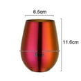 thumbnail image 2 of Lot de 2 Verres à Vin Sans Pied en Acier Inoxydable, Gobelet de Voyage Isolé pour Camping Magique Rouge, 2 of 5