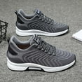 thumbnail image 2 of Men's Elevator Sneakers 2.36 Inch Invisible Height Increasing Lace up Fashion Sneakers, 2 of 13