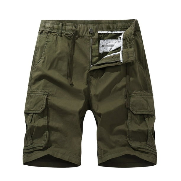 Pantalones cargo informales para hombre. Pantalones cortos versátiles para el verano. Cómodos y holgados. Lavables a máquina.