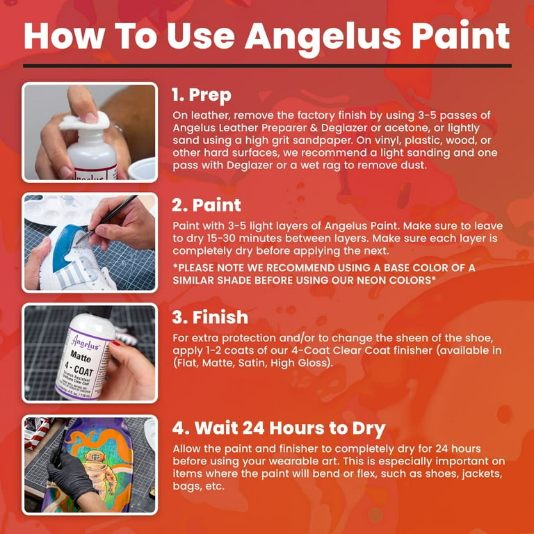 Angelus® Acrylic White Leather Paint, Easy to Blend, Perfect for