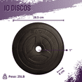 thumbnail image 3 of Set de 10 discos de 5 libras, para barras y mancuernas de 1 pulgada, 3 of 4