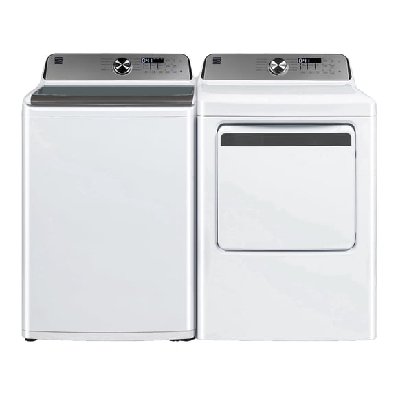 Kenmore Top-Load Electric Washer and Dryer Set – 4.4 cu ft Washer w/Agitator and 7 cu ft Electric Dryer – White