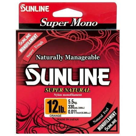UPC: 0881879086155 | Sunline 63758732 Super Natural Nylon Mono Orange 10lb 330yd