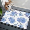 thumbnail image 3 of Blue Watercolor Floral Entryway Rug 2'x3'&nbsp; Non Slip Front Door Mats, Spring Flower Abstract Art Entrance Rugs Indoor Outdoor Carpet, Washable Floor Mats Small Area Rug for Bedroom Kitchen, 3 of 8