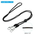 thumbnail image 2 of Uxcell Neck Lanyard with 2 Swivel Hooks Badge Lanyards Adjustable Strap Keychains Black, 2 of 7