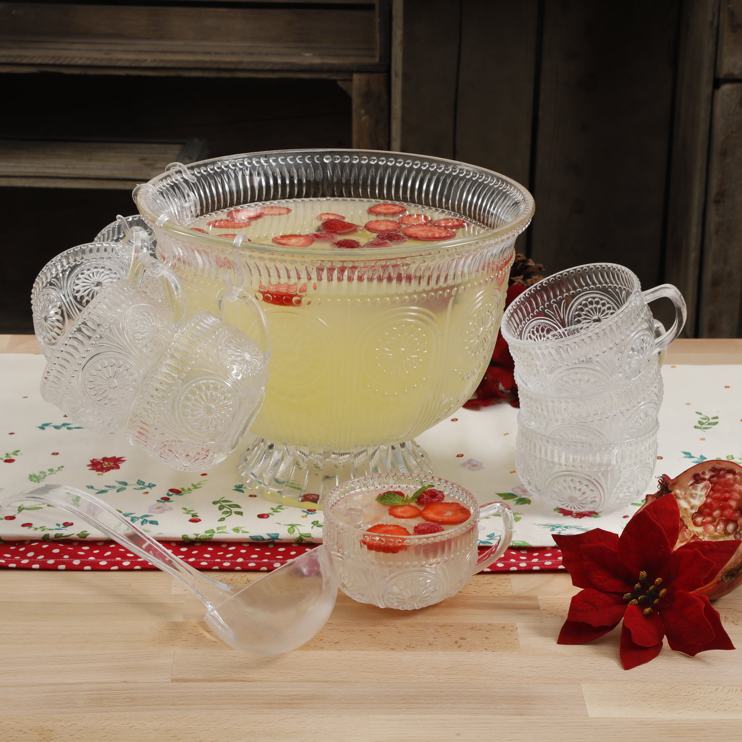 The Pioneer Woman Adeline Punch Bowl Set, 10 Piece Walmart Inventory
