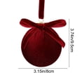 thumbnail image 2 of WDOBM Christmas Decorative Bows, Velvet Christmas Ball Hanging Ornament with Delicate Bow, Christmas Tree Bow, Velvet Christmas Bows for Home Decor Indoor, 2 of 7