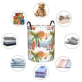 thumbnail image 4 of Balery Gnome and Surfing Cesta de ropa redonda con asas, impermeable, independiente, para ropa, juguetes, dormitorio y familia-Small, 4 of 6