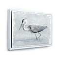 thumbnail image 3 of Designart 'Grey Heron Bird In Lake' Farmhouse Framed Canvas Wall Art Print, 3 of 5