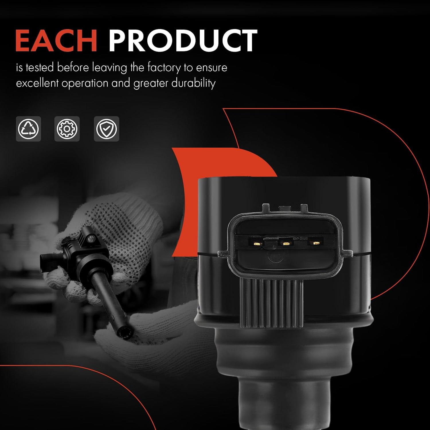 A-Premium Engine Ignition Coil Pack Compatible with Nissan Versa 2020-2021 Kicks 2018-2021 1.6L