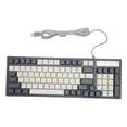 thumbnail image 1 of Teclado para juegos con retroiluminación LED RGB, mecánico, resistente al agua, compacto, 96 teclas, teclado de membrana USB para ordenador de escritorio y PC., 1 of 14