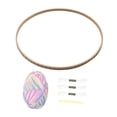 thumbnail image 2 of KLKCMS Weaving Loom Kit Crafting Wooden Knitting Loom Frame Manual Knitting Machine Purple White, 2 of 9