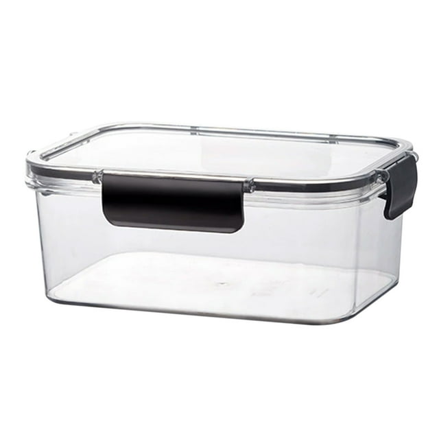 yulier Contenant de Rangement Alimentaire en Plastique avec Couvercles à Pression, Contenant Rectangulaire Transparent pour Préparation de Repas, Boîte de Conservation des Aliments Hermétique et Étanche pour Congélateur pour Fruits Légumes Beurre Fromage